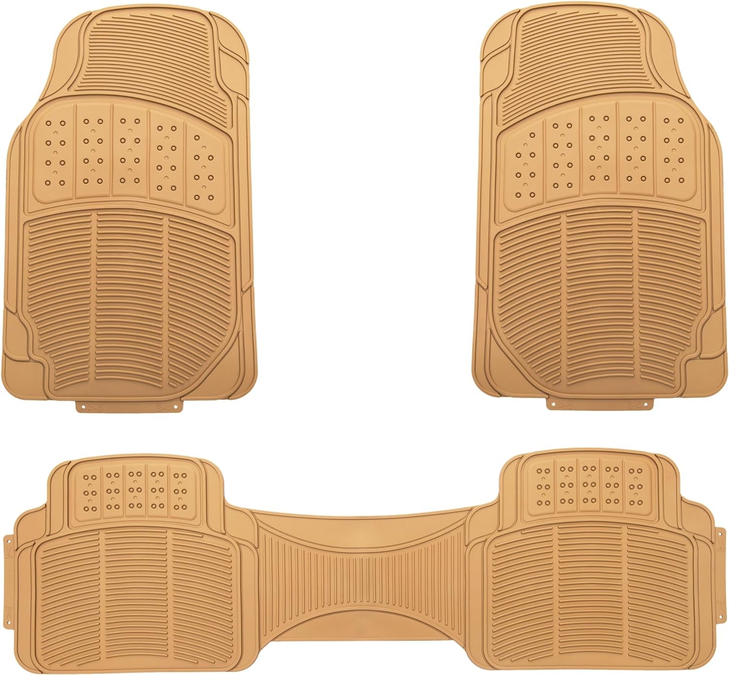 3 Piece Car Floor Mat, Beige